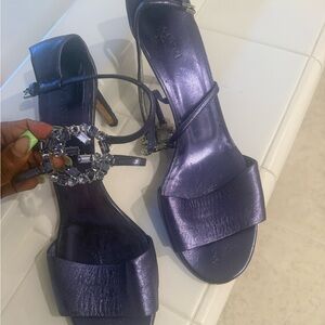Gucci Metallic Purple Heels